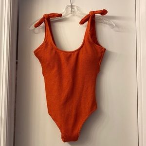 NEVER WORN Coral Size Medium One Piece Bathing Suit